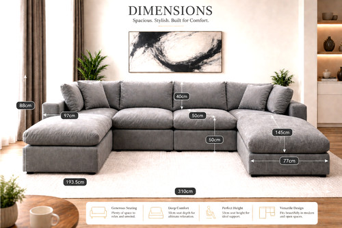 Modular linen sofa - -, custom
