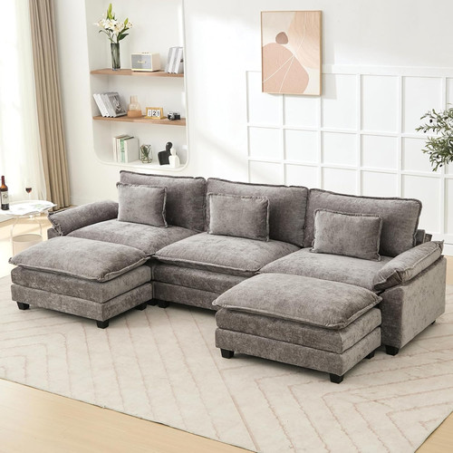 120 shaped couch - 120", u