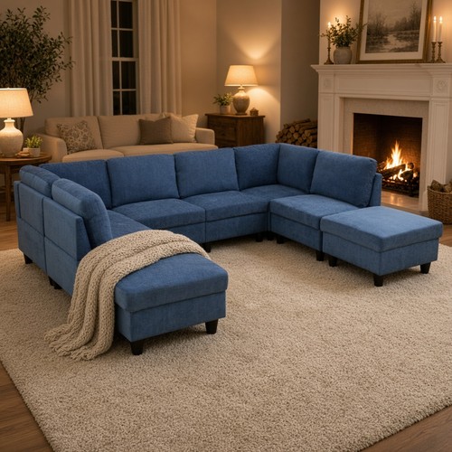 118 blue flannel piece - 118",