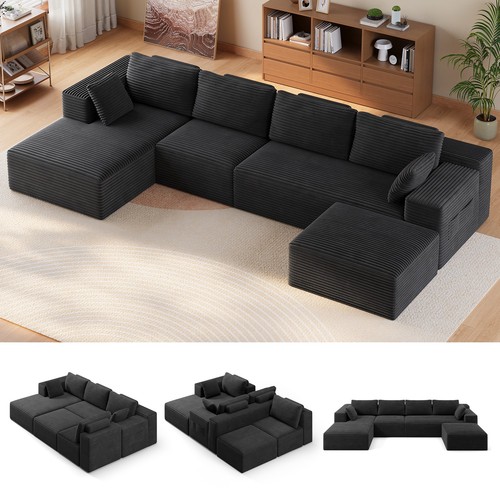 Shape sectional sofa 135 - u-shape, 135''