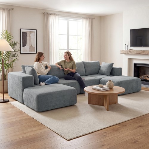 Homcom modular sectional sofa - homcom,
