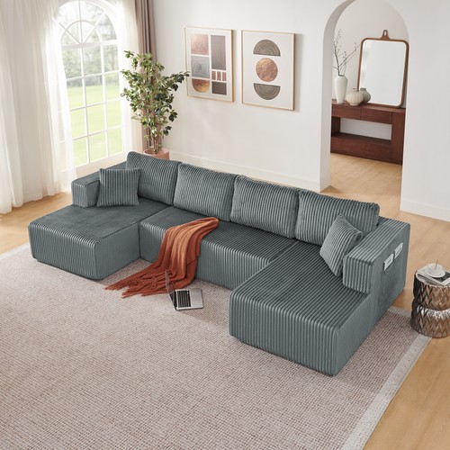 Shaped modular sectional - u,