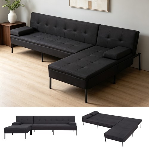 Black convertible l shaped - 90",