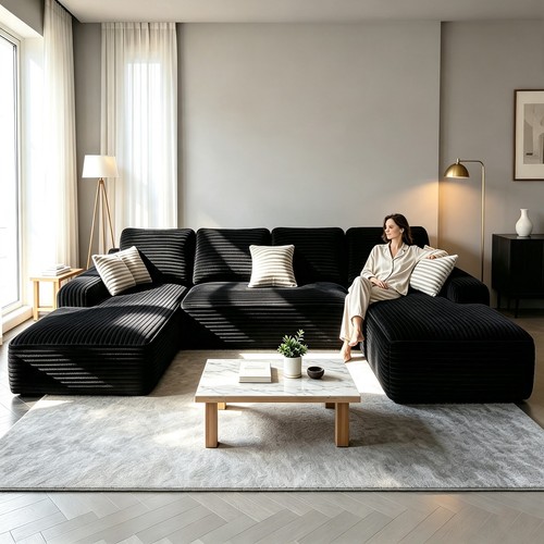131 inch modern - 131-inch, u-shaped