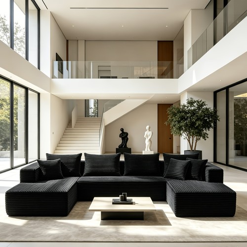 133 shaped modular - shaped, sofa