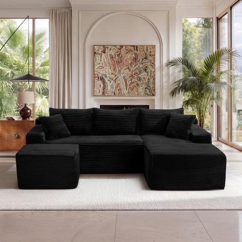 Shaped cloud sectional - sectional, sofa