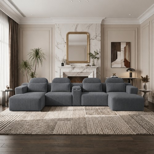 Shaped seater corduroy - 6-seater,