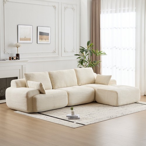 Modern corduroy cloud sofa - corduroy,
