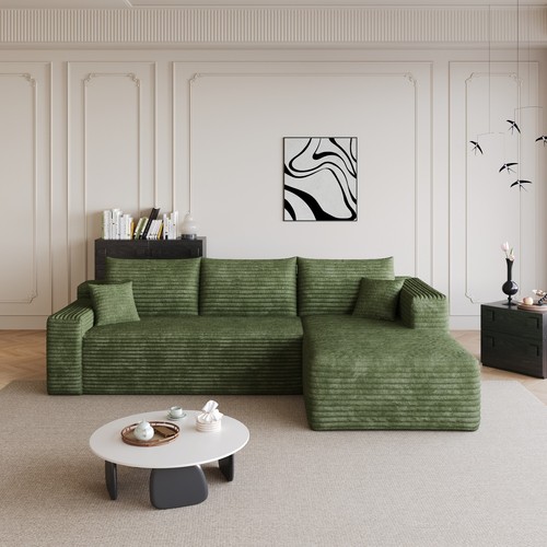 Shaped sectional couch - 95",