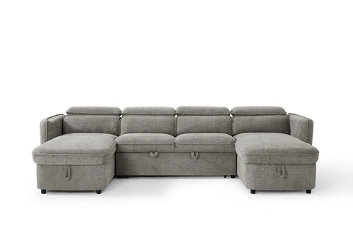 Capri grey corner - grey, bed