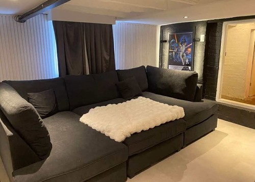 Cinema sofa shape black - sofa,