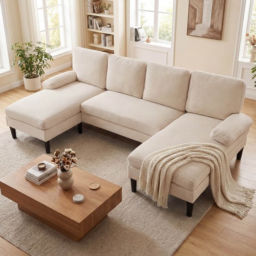 Sectional couch shaped - couch,, sofa