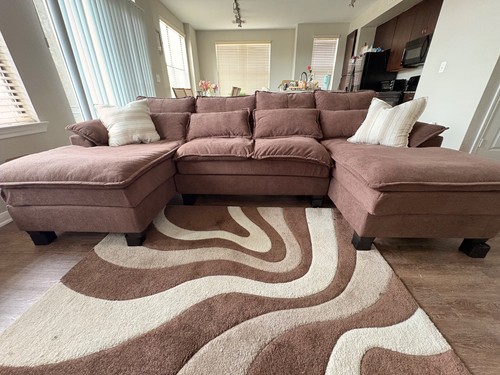Shaped couch spacious and - u-shaped,