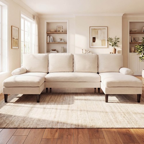 Sectional couch shaped sofa - couch,, u-shaped