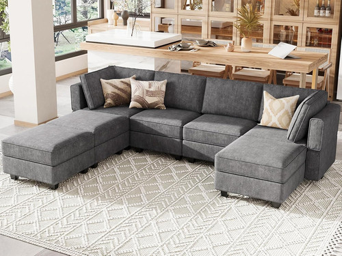 Large shaped sectional sofa - large, u